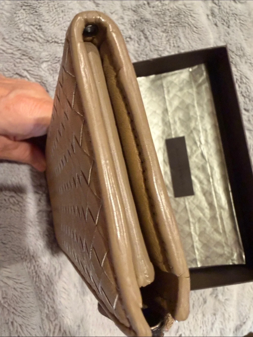 Bottega Veneta Tan Intrecciato Zip Wallet